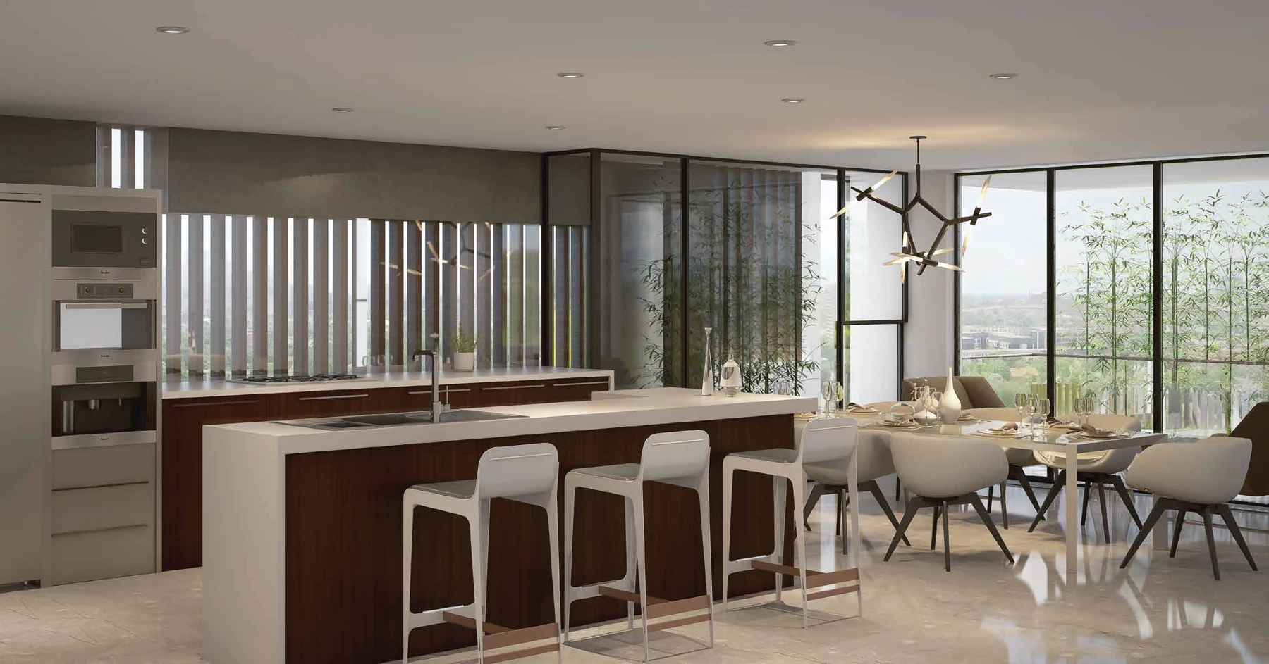Bellevue 63 · Dining space · Interior visualisation
